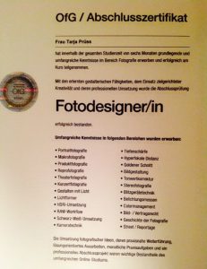 zertifikat fotodesignerin tarja pruess