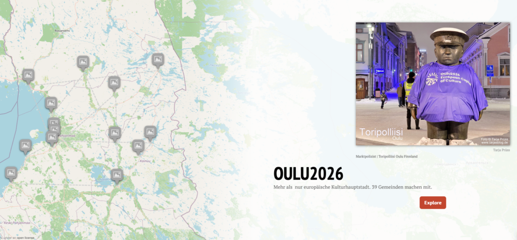 Screenshot Storymap Oulu.
